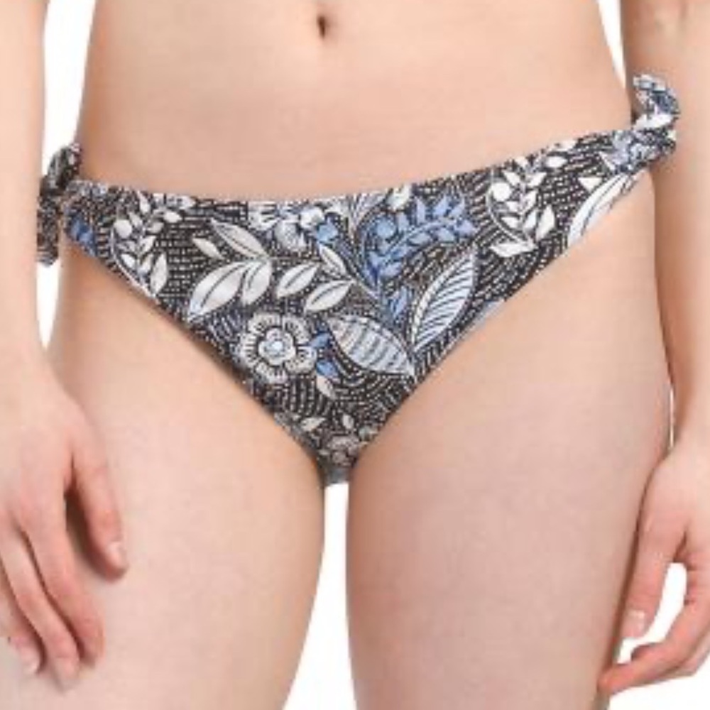 summersalt Black & Blue Floral Side-Tie Bikini Bottom NWT size 18